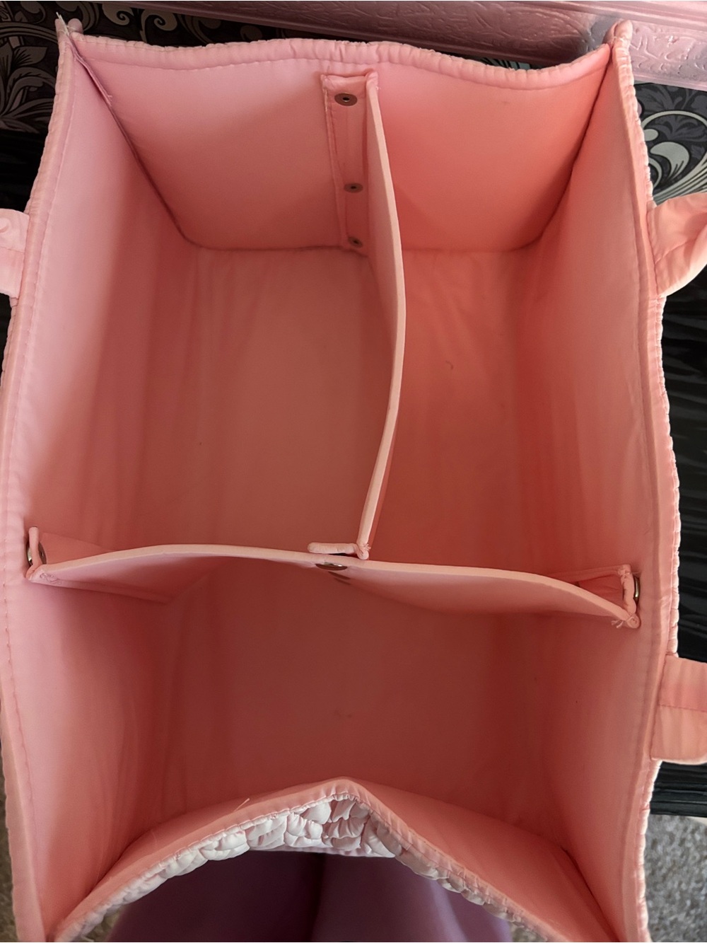 Quilted Pink Tote Bag - - Picture 2 of 2